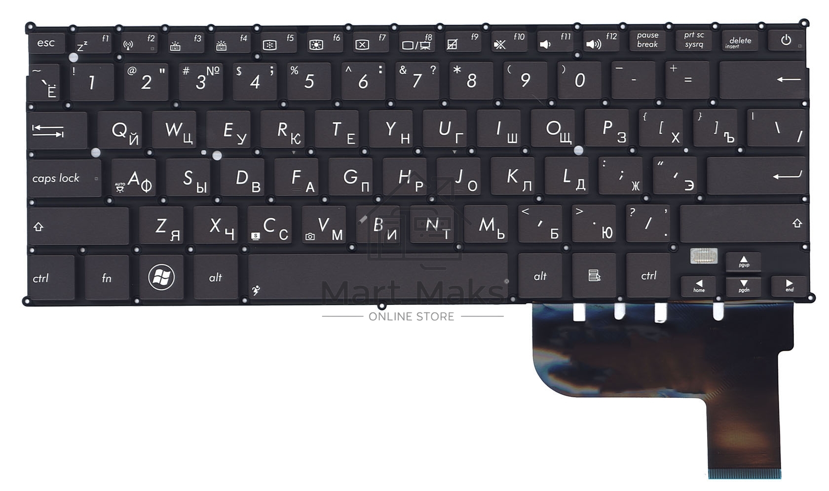 Клавиатура для ноутбука Asus Zenbook UX21A черная