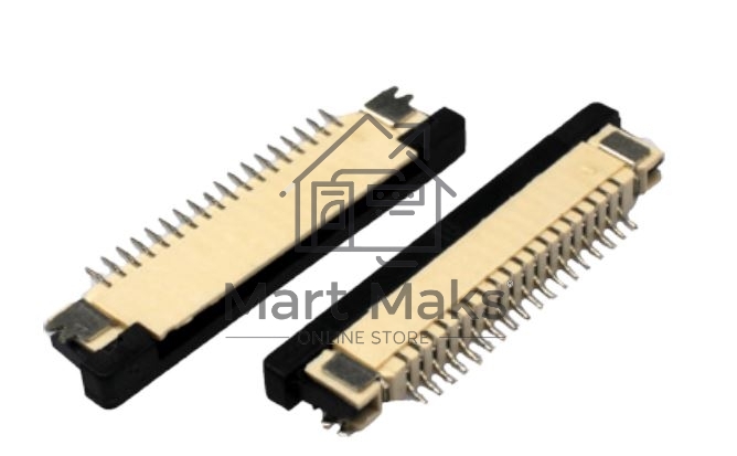 Разъем FPC Half Coverage Bottom Contact 0.8K-BX-20PWB 20 pin высота 2мм шаг 0,8мм