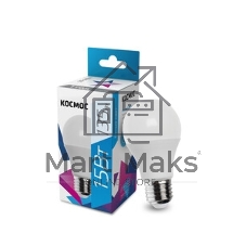 Лампа светодиодная Космос LED BASIC A60 15Вт 220В E27 3000К