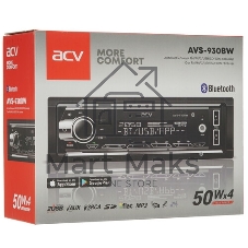 Автомагнитола ACV AVS-930BW, 1 DIN, Bluetooth, USB Type-A, AUX