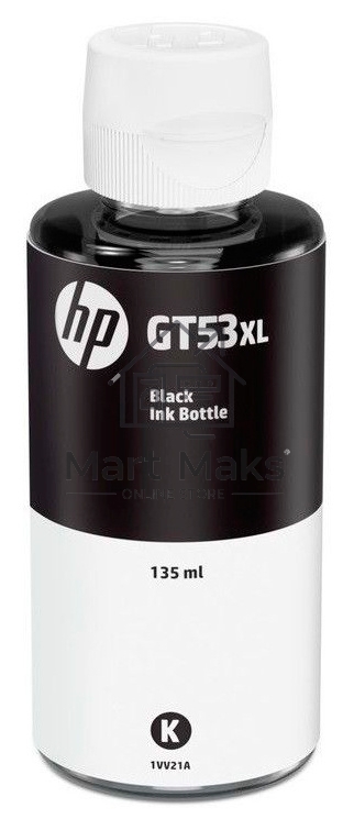 Емкость с чернилами HP GT53XL для GT 5810/5820/Ink Tank 115/315/319/419/415/Smart Tank 515/615, черный (135 ml), 6000 стр.