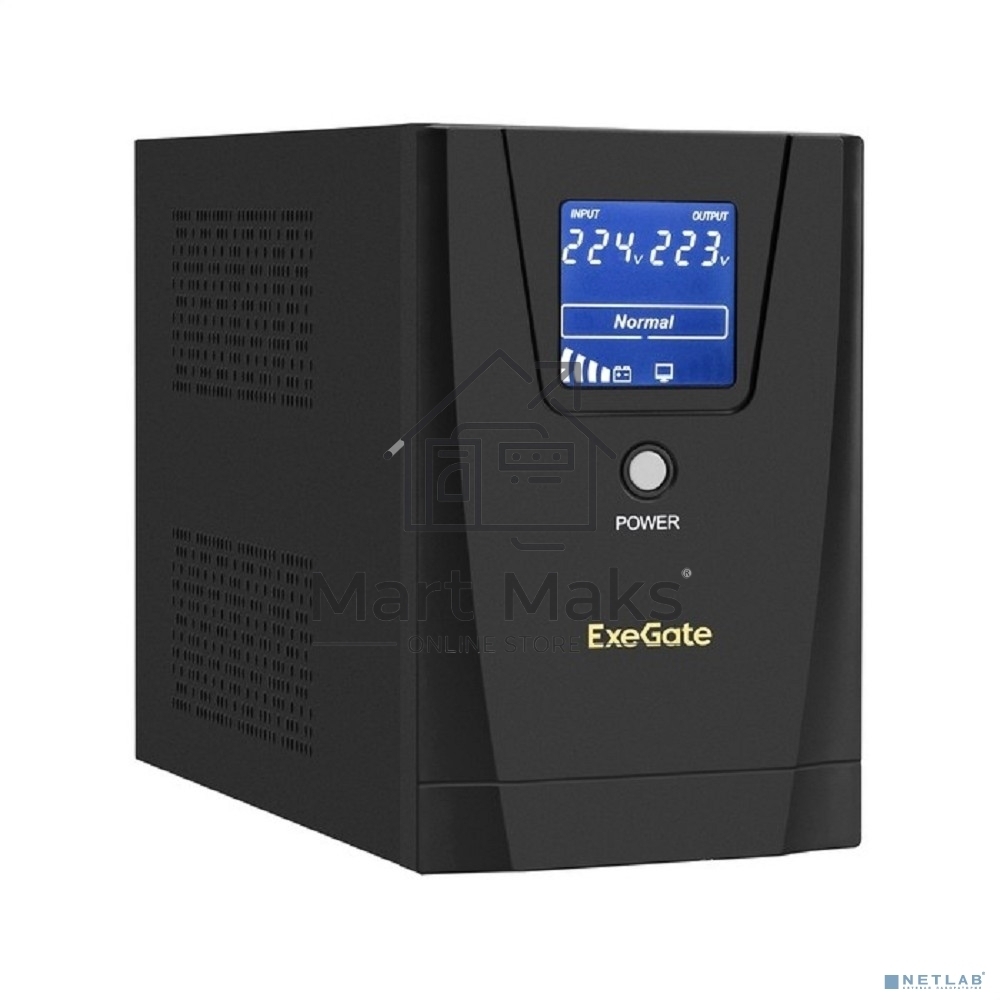 Источник бесперебойного питания ExeGate EX292799RUS SpecialPro Smart LLB-1500.LCD.AVR.2SH.3C13 <1500VA/950W, LCD, AVR, 2*Schuko+3*C13, съемн.кабель, металлический корпус, Black>