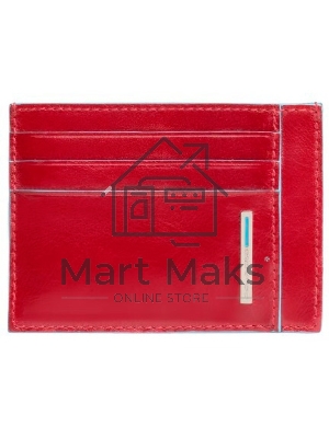 Чехол для кредитных карт Piquadro Blue Square PP2762B2R/R, натур.кожа, красный