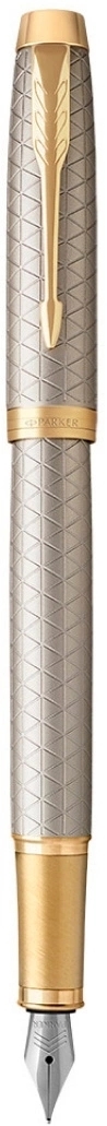 Ручка перьевая Parker IM Premium F323 (CW1931684) Grey GT F сталь нержавеющая, подарочная коробка