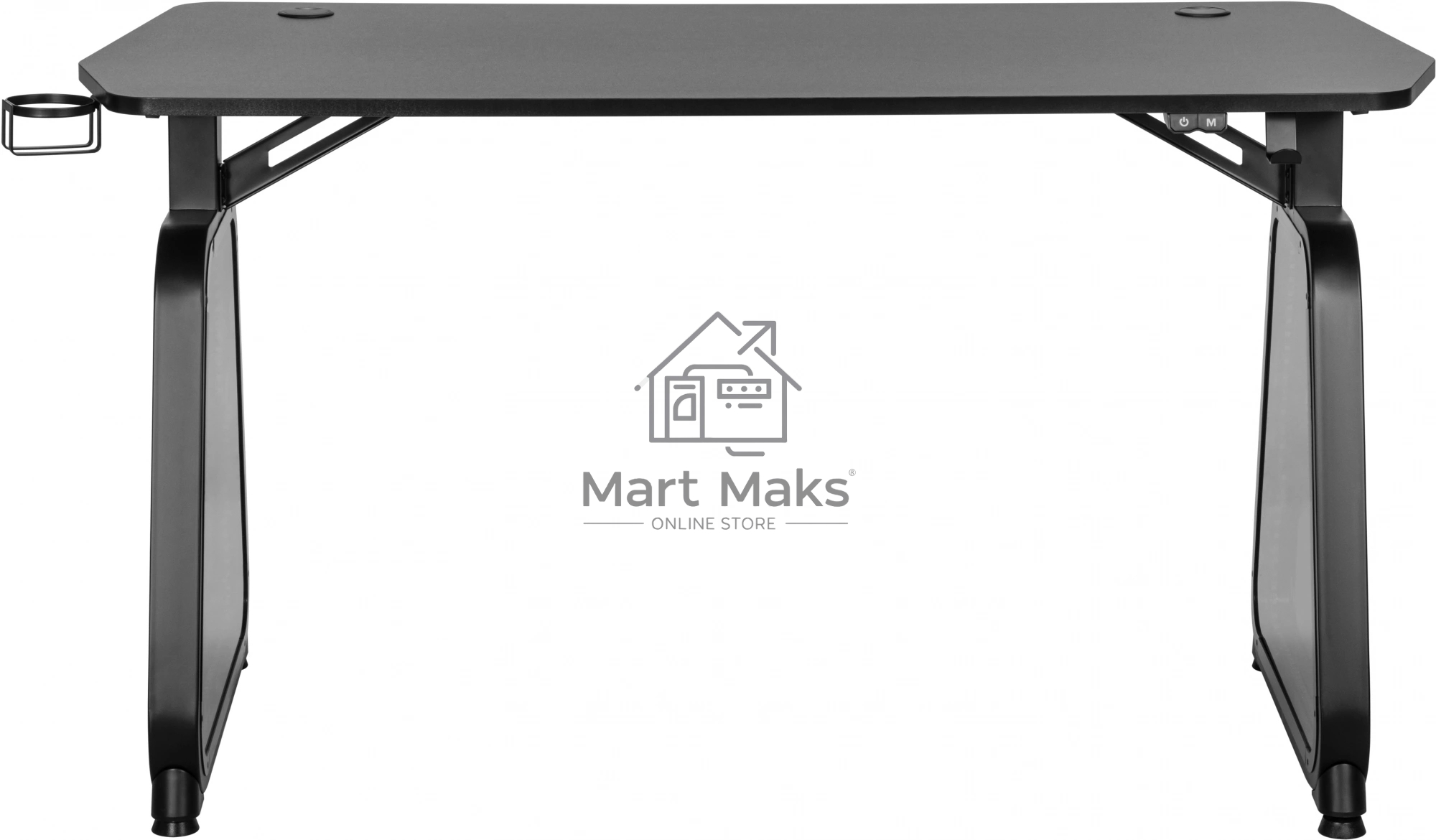 Стол игровой Cactus CS-GMD-BK-RGB столешница МДФ, черный каркас черный 136x60x75см
