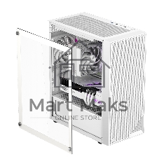Компьютерный корпус без блока питания PCCOOLER C3B310 WH, Mesh Mid Tower, White, TG, 0.4 SPCC, no fans mATX, mITX 160/340/170мм 1x2.5