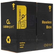Кабель Cablexpert, UTP5e, 4 пары, 0.48 мм, CCA, однож., 305 м, серый