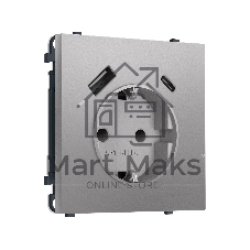 Комплект механизма электрической розетки SIGMA Сталь матовый 2USB A+C 20W (быст. зар.) с/з с/ш 16A-250V QUANT PRO (SP5100, PR160) Комплект механизма электрической розетки SIGMA Сталь матовый 2USB A+C 20W (быст. зар.) с/з с/ш 16A-250V QUANT PRO (SP5100, PR160)