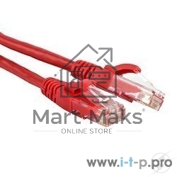 Патч-корд Hyperline U/UTP, Cat.6, LSZH, 5 м, красный PC-LPM-UTP-RJ45-RJ45-C6-5M-LSZH-RD