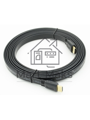 Кабель HDMI 3м SIEMAX FLAT 19M - 19M плоский, черный