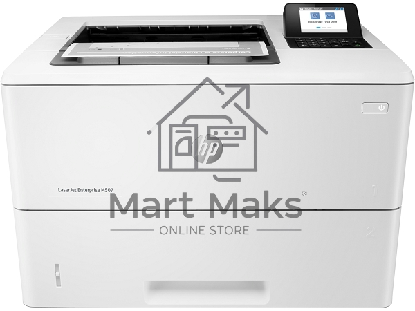 Принтер лазерный HP LaserJet Enterprise M507dn (1PV87A), A4, ч/б, печ. до 43 стр/мин, 1200 x 1200 dpi, USB, RJ-45, Air Print, Mopria