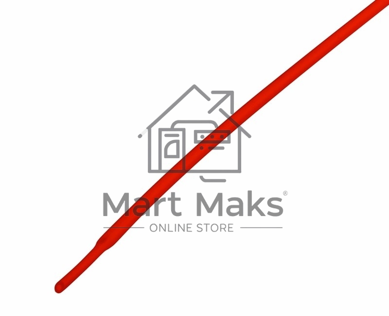 Термоусаживаемая трубка Rexant 1,0/0,5 мм, красная, упаковка 50 шт. по 1 м