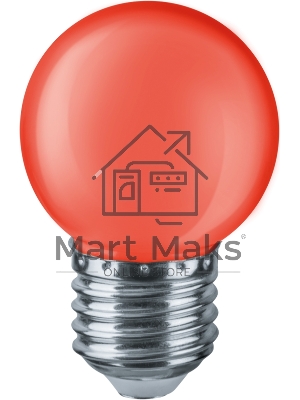 Лампа светодиодная Navigator 71 827 NLL-G45-1-230-R-E27 1В т шар E27 220-240В красн.