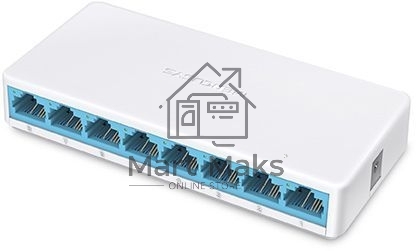 Коммутатор Mercusys MS108, 8 портов Ethernet 100 Мбит/с