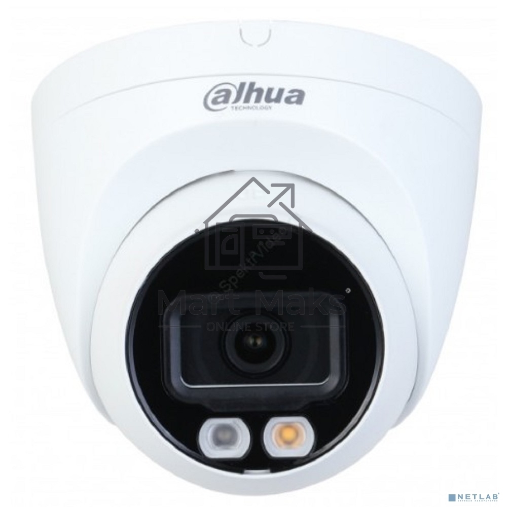 Видеокамера уличная купольная Dahua DH-IPC-HDW2249TP-S-IL-0280B 2Мп 1/2.7” CMOS объектив 2.8мм