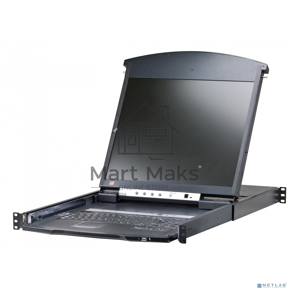 Коммутаторы консоли ATEN 8P CAT5 HIGH DENSITY DUAL RAIL LCD 19INCH OVER IP