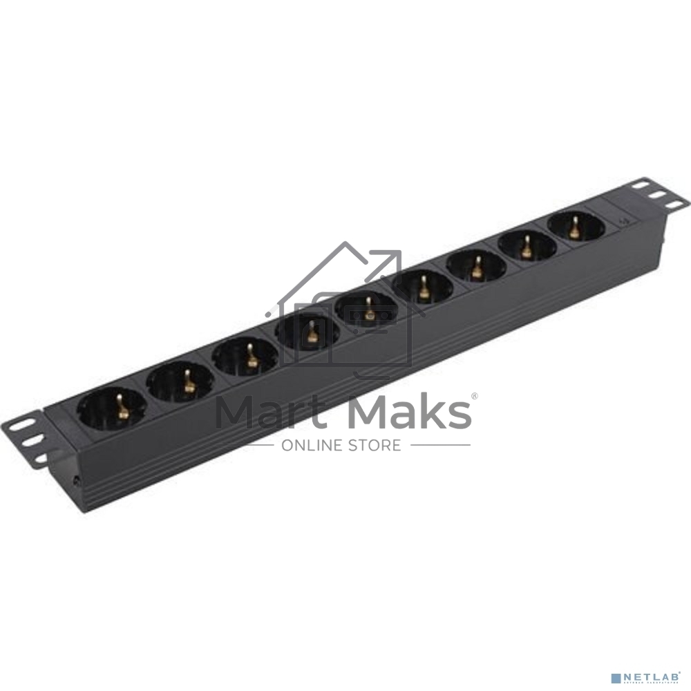 Блок розеток горизонтальный ExeGate ServerPro PDU-19H907 Al-9S-C20, 19