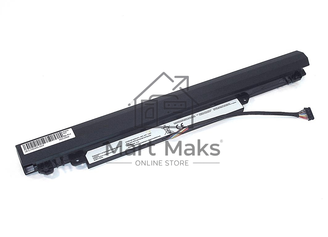 Аккумуляторная батарея для ноутбука Lenovo IdeaPad 110-14 (L15S3A02-3S1P) 10.8V 2600mAh OEM черный
