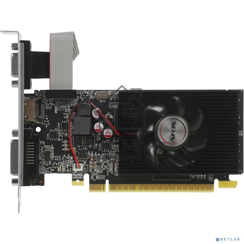 Видеокарта AFOX GeForce GT 740 Low Profile 4GB (AF740-4096D3L3) 128Bit DVI HDMI VGA, Single fan