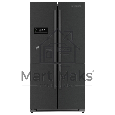 Холодильник Kuppersberg NMFV 18591 DX темный металл трехкамерный 390/170л морозилка снизу, No Frost, Side by Side