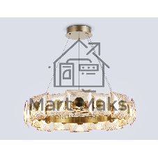Светильник Ambrella light LH31027 BS/TI латунь/янтарь 72W 3000K D700*150