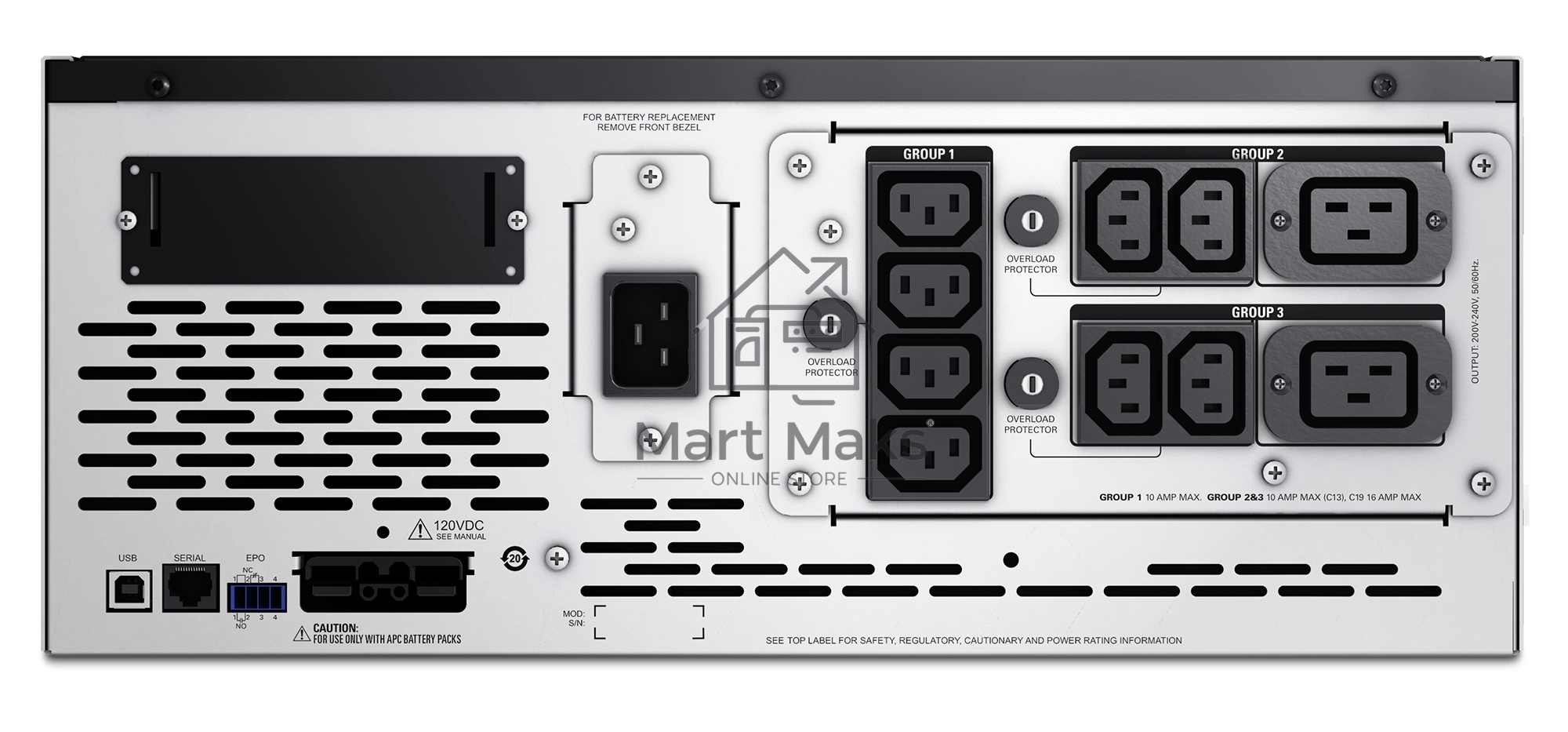 Источник бесперебойного питания APC Smart-UPS X SMX2200HV 1980Вт 2200ВА черный