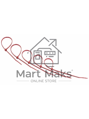 Хомут-стяжкa нeйлонoвая Rexant 200x3,6 мм, красная, упаковка 25 шт.