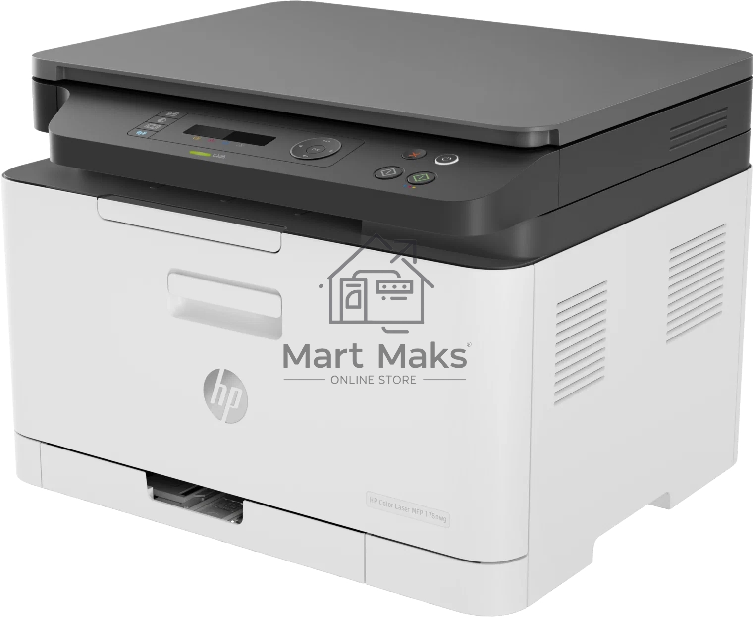 МФУ лазерное HP Color 178nw (4ZB96A), A4, цветной, печ. до 18 стр/мин. (ч/б) до 4 стр/мин. (цвет), 600 x 600 dpi, USB, RJ-45, Wi-Fi, Air Print, Mopria