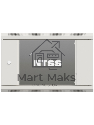Шкаф коммутационный NTSS Премиум (NTSS-W15U6045GS-2) настенный 15U 600x450мм пер.дв.стекл 60кг серый IP20 сталь