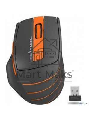 Мышь беспроводная A4Tech Fstyler FG30 серый/оранжевый, 2000 dpi, радиоканал, USB, кнопки - 5