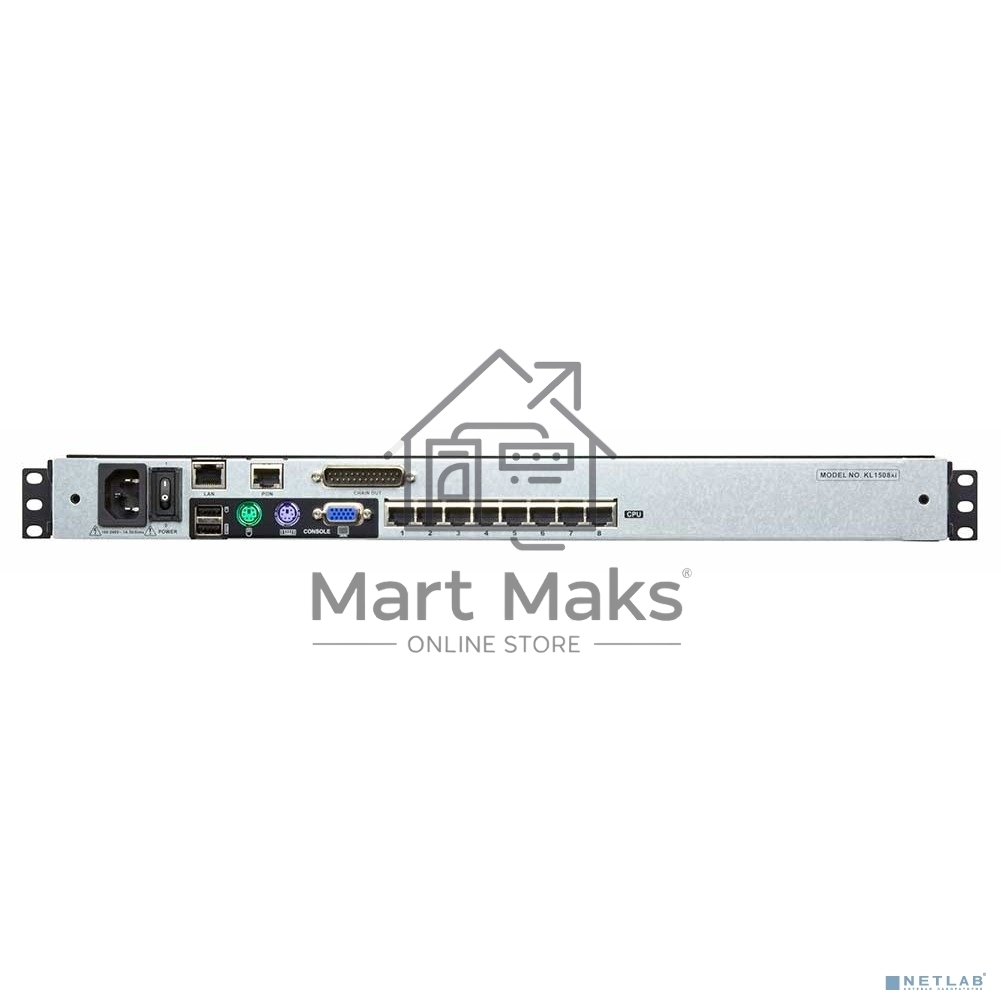 Коммутаторы консоли ATEN 8P CAT5 HIGH DENSITY DUAL RAIL LCD 19INCH OVER IP