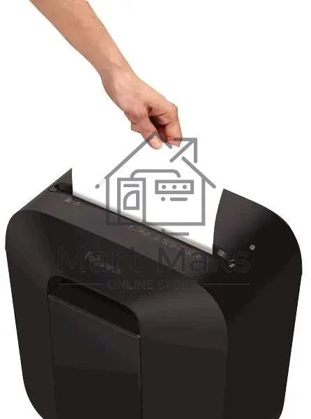 Шредер Fellowes PowerShred LX25 черный (секр.P-4)/перекрестный/6лист./11.5лтр./скрепки/скобы/пл.карты