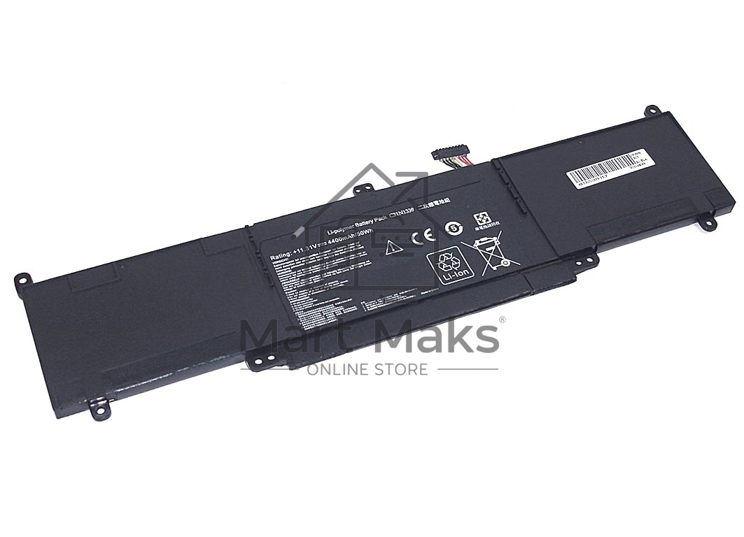 Аккумуляторная батарея для ноутбука Asus ZenBook UX303 (C31N1339-3S1P) 11.31V 50Wh OEM черный