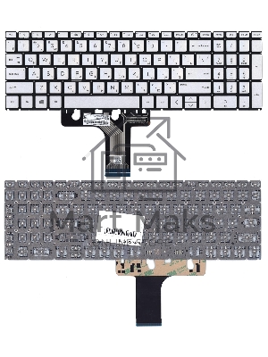 Клавиатура для ноутбука HP Pavilion 15-EG 15-EH серебристая