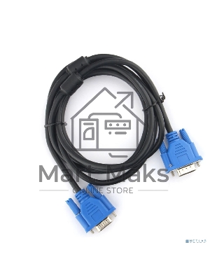 Кабель VGA Pro Cablexpert CC-PVGA-1.8M, 15M/15M, 1.8м, экран, феррит. кольца, пакет