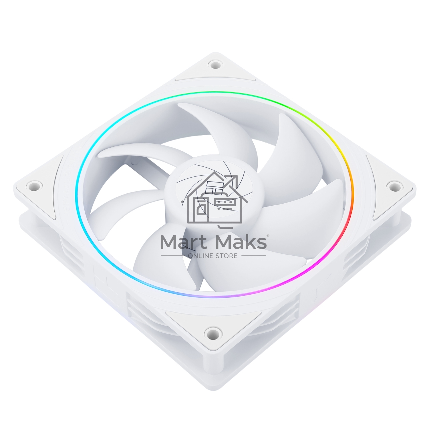 Вентилятор корпусный Thermalright TL-S12-W (120x120x25mm, 4-pin PWM, ARGB, 47.6CFM, 23.2dBA, 1500RPM, White)