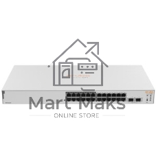 Коммутатор HPE Instant On 1830 24G 2SFP 12PoE+ 195W, 12×1 Гбит/с PoE+ + 2×1 Гбит/с SFP, настраиваемый