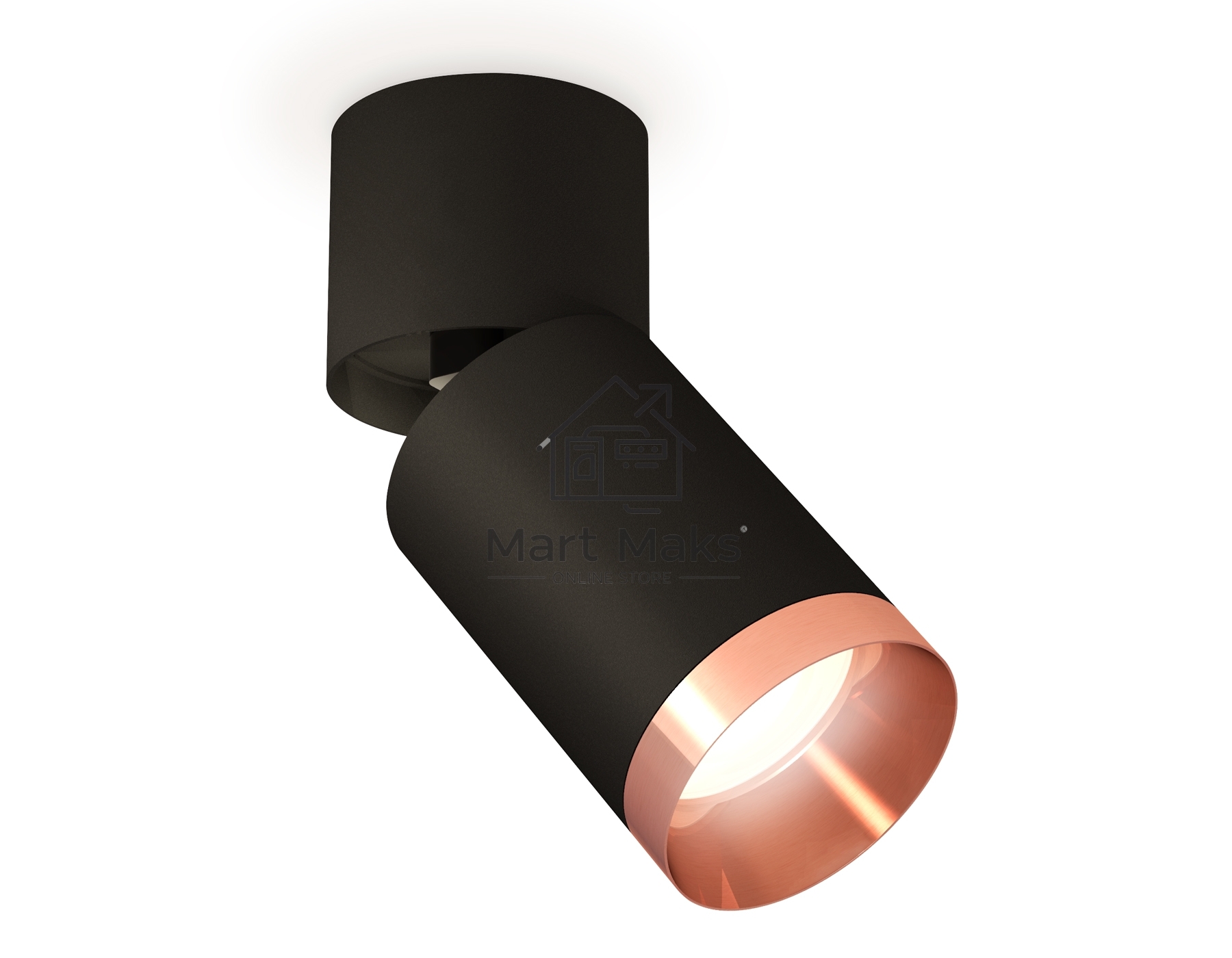 Светильник Ambrella Light XM6313045 SBK/BK/PPG черный песок/черный/золото розовое полированное MR16 GU5.3(A2221, C6313, N6135)