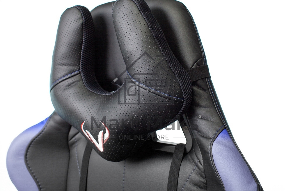 Кресло игровое Бюрократ VIKING 5 AERO BLUE черный/синий искусственная кожа