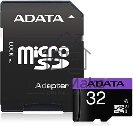 Флеш карта microSDHC 32GB ADATAUHS-1 CL10 (AUSDH32GUICL10-RA1) + SD adaptor