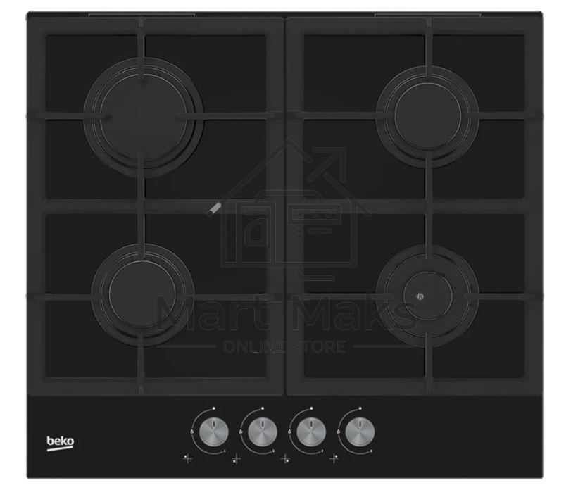 Встраиваемая газовая варочная поверхность Beko HILG 642C5 SB, Черный
