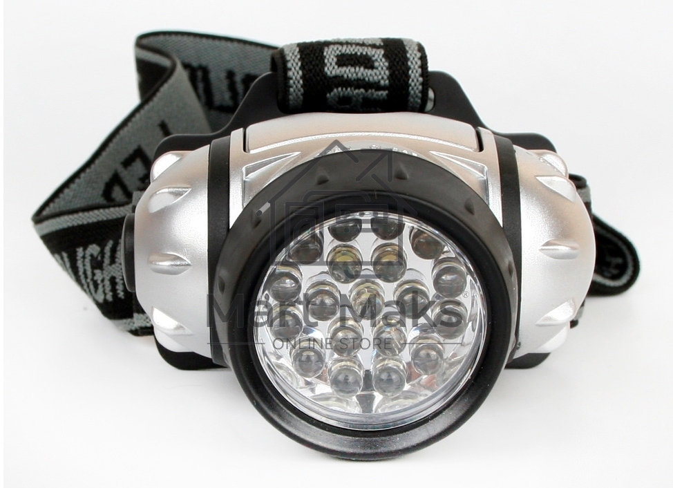 Фонарь ULTRAFLASH LED5353налобн металлик 19led 4 реж 3xr03 пласт коробка