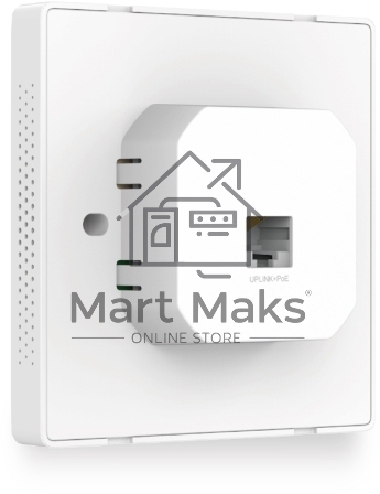Точка доступа TP-Link Omada AC1200 wireless MU-MIMO Gigabit wall-plate Access Point, 1 Gigabit downlink port, 1 gigabit uplink port, 802.3af/at PoE in, wall plate mounting, support standalone mode and controlled by Omada SDN controller (Software/hardware/