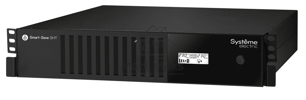 Источник бесперебойного питания Systeme Electriс Smart-Save SMT, 2000VA/1320W, RM 2U, Line-Interactive, LCD, Out: 230V 6xC13, SNMP Intelligent Slot, USB, RS-232