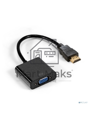 Кабель-переходник HDMI-VGA ExeGate EX-HDMIM-VGAF-0.2 (19M/15F, 0,2м)