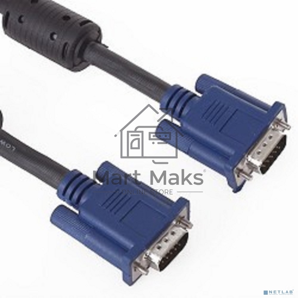 Кабель монитор-SVGA card (15M-15M) 3.0м 2 фильтра VCOM
