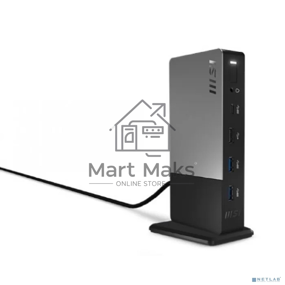 Док-станция MSI USB-C Docking Station Gen 2 / 1xType-C(USB3.2Gen2/DP)/1xType-C USB3.2Gen2/2xType-A USB3.2Gen2/1xType-A USB2.0/1xHDMI2.1/1xDP/1xRJ45/1xComboJack/150W adapter