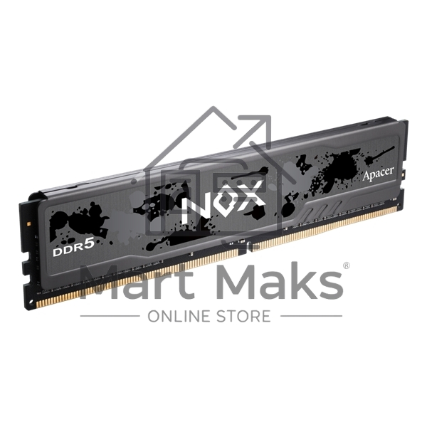Оперативная память Apacer Nox, DDR5, 32GB (1x 32GB), 6400MHz, CL40, DIMM, с радиатором, черный