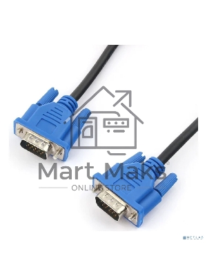 Кабель VGA Pro Cablexpert CC-PVGA-1.8M, 15M/15M, 1.8м, экран, феррит. кольца, пакет