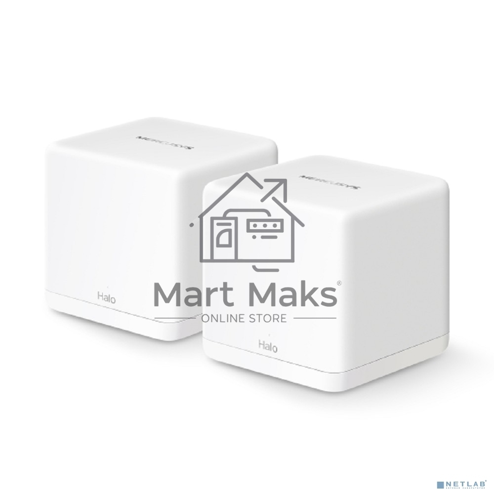 Бесшовный Mesh роутер Mercusys Halo H60X(2-pack) AX1500 10/100/1000BASE-TX белый (упак.:2шт)